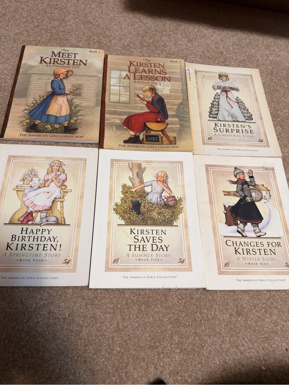 Loy of 6 paperback books American girl complete set 1-6 of Kristen